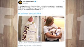 Remembering Kobe Bryant: Babies born on Aug. 23 got Lakers gear at UCLA Health