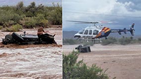 Arizona man, 75, rescued from floodwaters after getting trapped on top of Jeep: ‘Lucky to be alive’