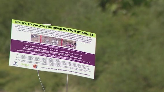 City of Tempe criticized for pushing out homeless living in the Salt River bed due to unsafe conditions