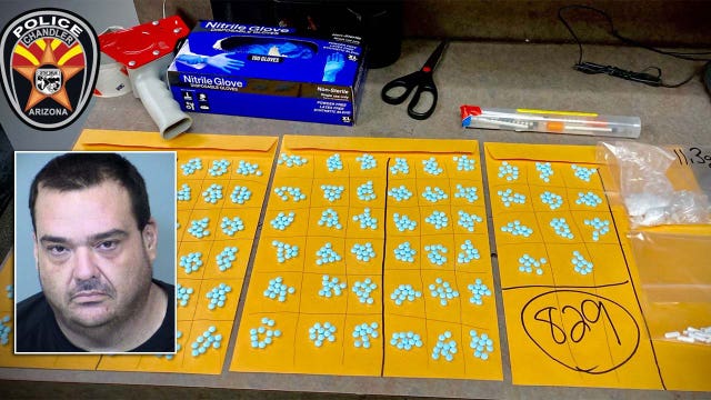 Fentanyl, meth, Xanax found inside vehicle during Chandler traffic stop: police