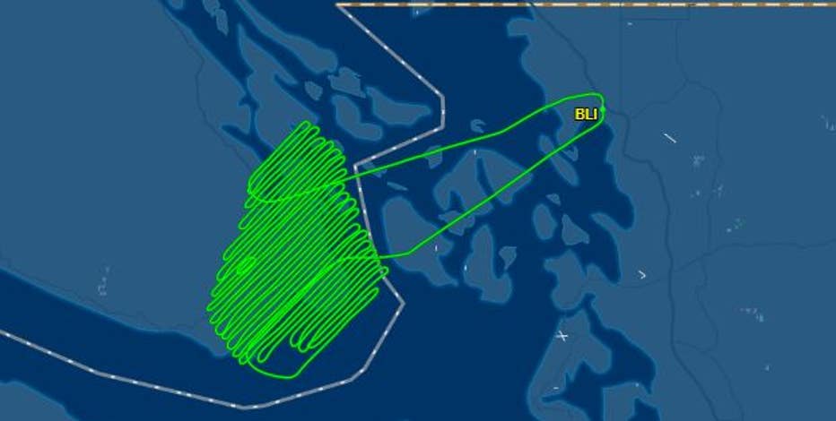 Plane gives the middle finger to Washington state flight map shows