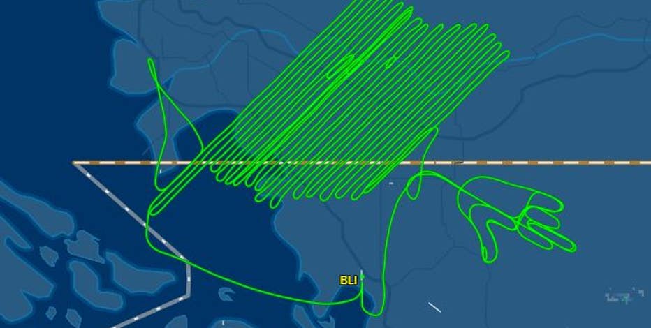 Plane gives the middle finger to Washington state flight map shows