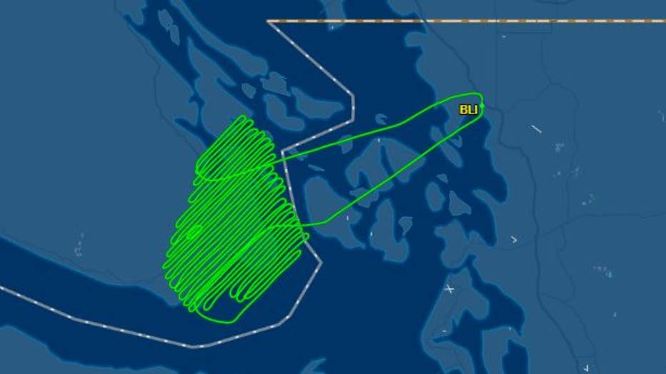 Plane gives the middle finger to Washington state flight map shows