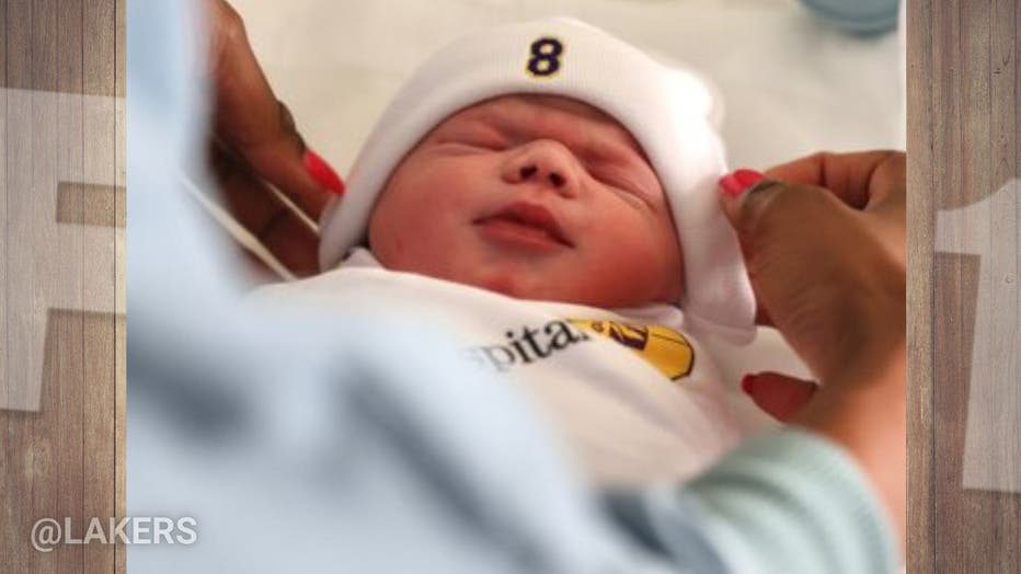 Remembering Kobe Bryant: Babies born on Aug. 23 got Lakers gear at UCLA  Health