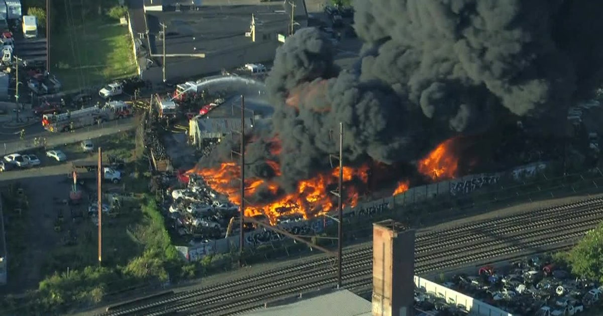 3-alarm fire at a North Philadelphia junkyard under control | FOX 10 ...