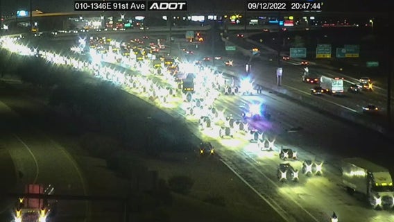 Motorcyclist injured in crash on I-10 near Tolleson, DPS says