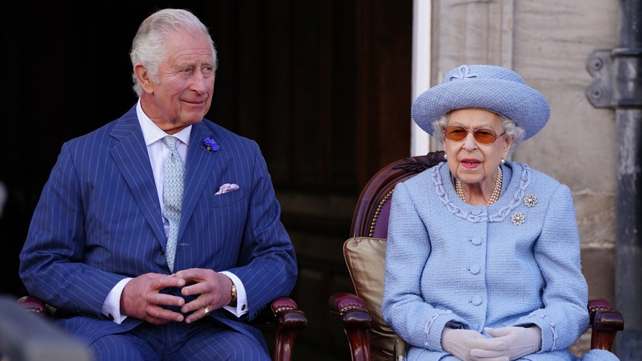 King Charles (then Prince Charles, Prince of Wales) and Queen Elizabeth II (Photo by Jane Barlow/WPA Pool/Getty Images)