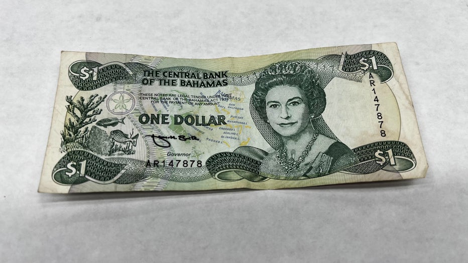 A Bahamian One Dollar bill