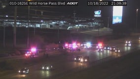 Pursuit ends on I-10 in Chandler after car spiked, grappled