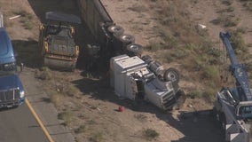 Westbound lanes on I-10 in Buckeye reopen after semi-truck rollover