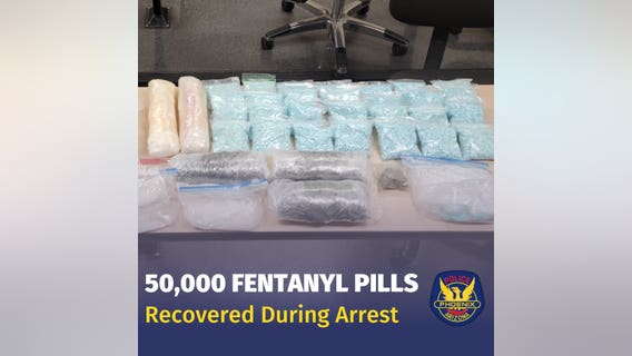 Police seize 50,000 fentanyl pills, guns in Phoenix; suspect arrested