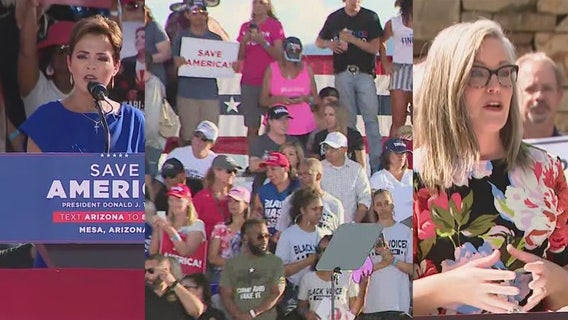 Political campaigning in Arizona heats up as Trump holds a rally for Republicans, Democrats meet with voters