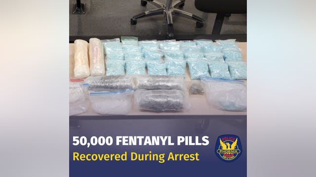 Police seize 50,000 fentanyl pills, guns in Phoenix; suspect arrested
