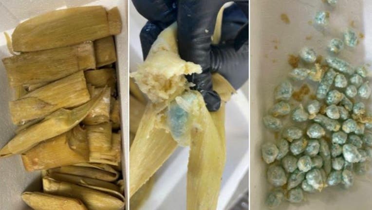 U.S. Customs and Border Protection officers from the Nogales Port of Entry in Arizona made the discovery and found that the fentanyl pills were being stored inside the tamales, which were kept in an ice cooler. 
