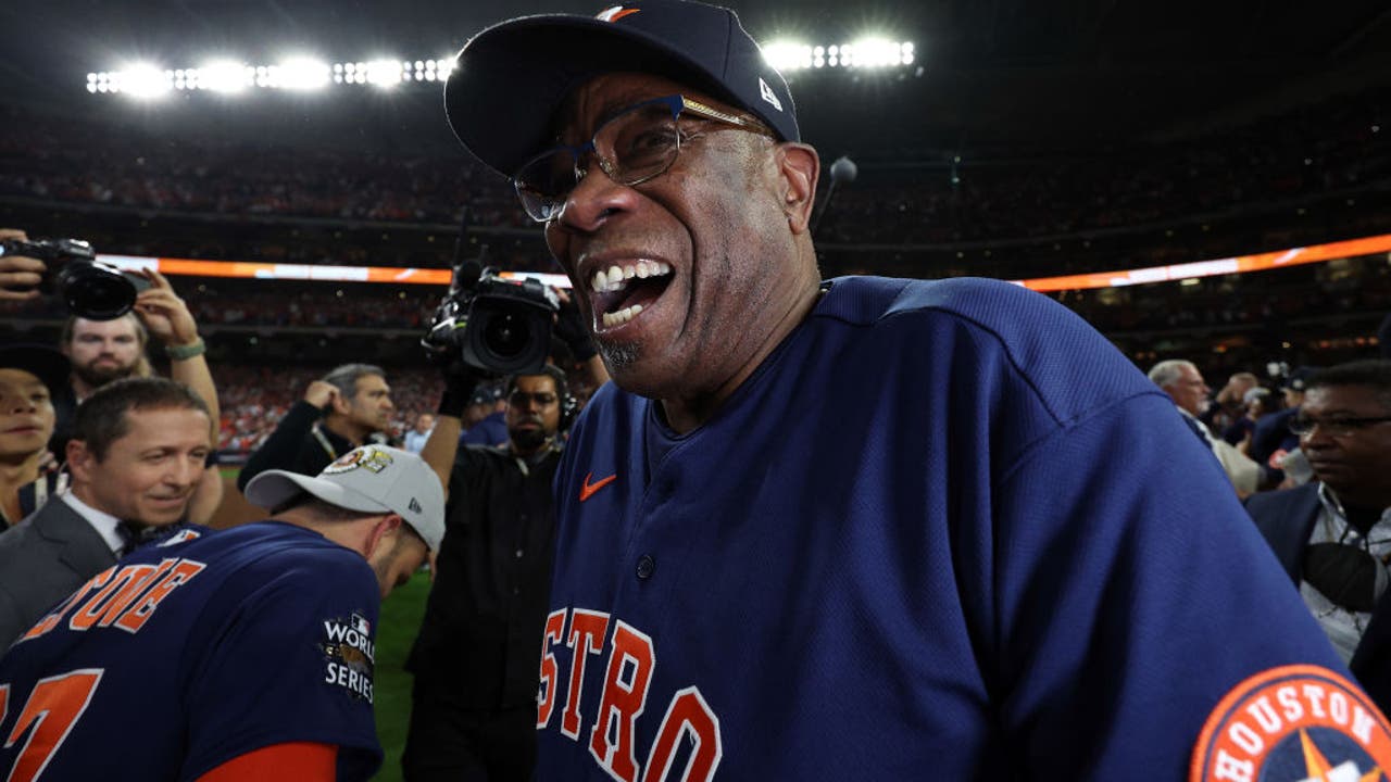 Dusty Baker Reacts to Houston Astros Winning World Series & Winning First  World Series as a Manager 