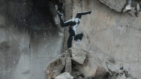 Banksy mural appears on war-torn building in Ukraine
