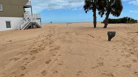 Florida beachside homes nearly buried in feet of sand after Hurricane Nicole