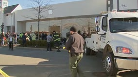 One dead, up to 16 injured after driver crashes into Massachusetts Apple store