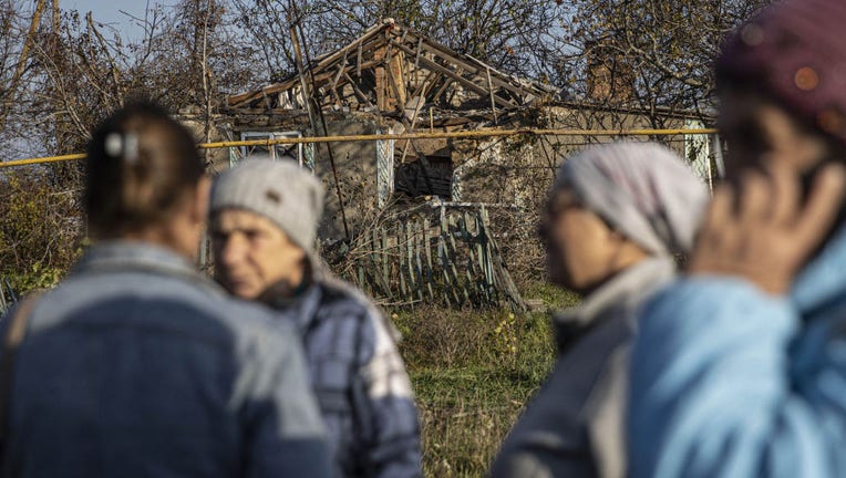 Recently recaptured village of Potemkin in Kherson Oblast, Ukraine