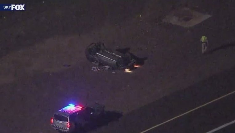 A rollover crash on Loop 202 left four people injured.