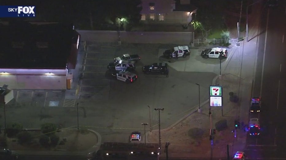 The scene of a police shooting in Mesa.