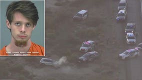Police chase ends in rollover crash on I-10 south of Phoenix; driver arrested