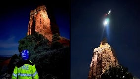 Arizona rock climber rescued 200 feet up spire after leg gets stuck in rock crack