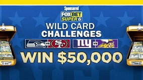 Win up to $100K playing FOX Bet Super 6 Super Wild Card Weekend challenges