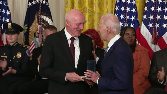 Former Arizona lawmaker Rusty Bowers receives high civilian honor from President Joe Biden