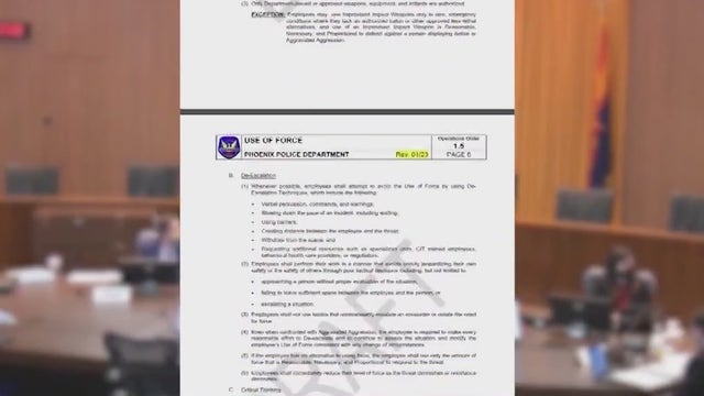 Phoenix Police asking for public comment on its use of force policy: What you should know about their rules