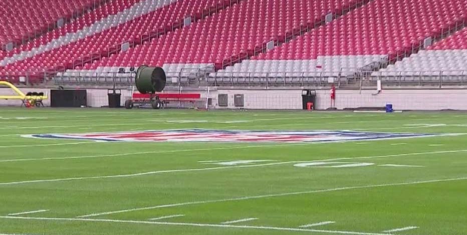 State Farm Stadium preps field for Super Bowl LVII