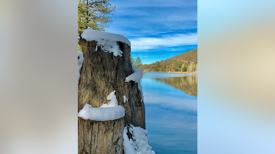 Now this is what winter can look like in Arizona! Thanks Karen Shaw for this photo from Goldwater Lake in Prescott!