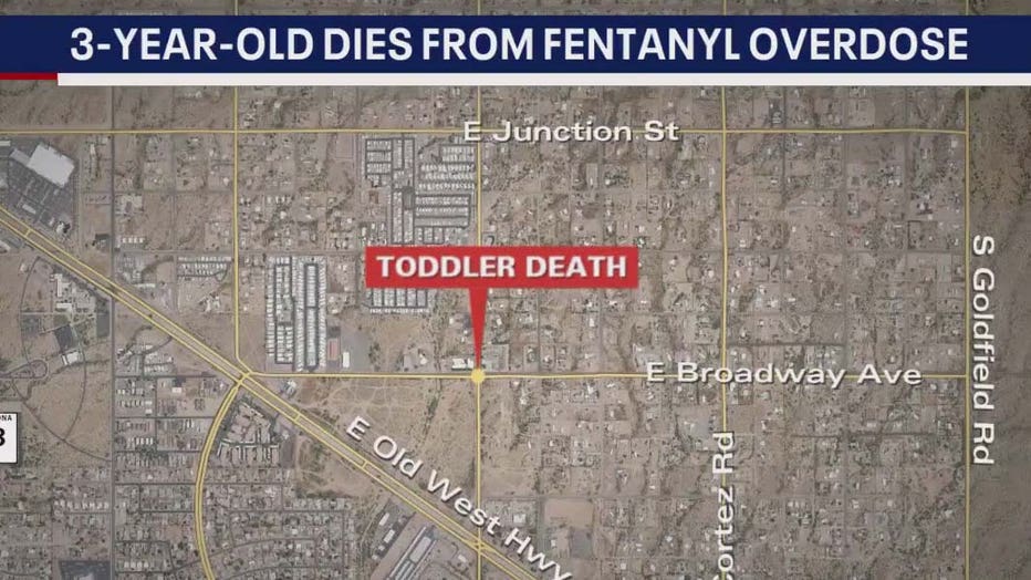 apache junction fentanyl toddler overdose map