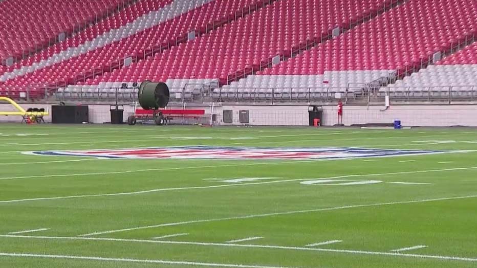 Super Bowl LVII: State Farm Stadium field preps underway ahead of big game