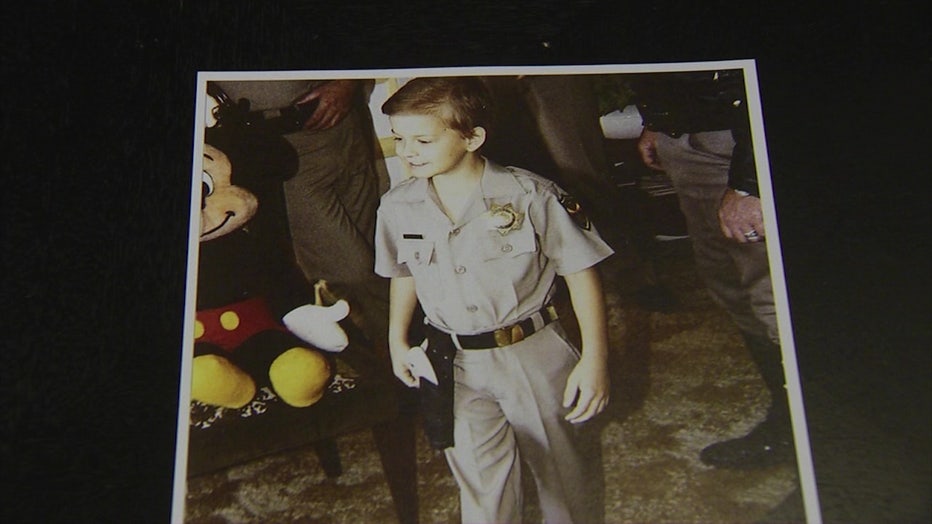 Chris Greicius, in a photo taken at the time he was made an honorary Arizona DPS officer.