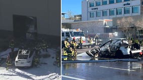 Tesla crashes into Scottsdale building and catches fire - twice