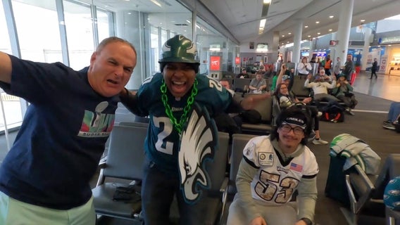 Philadelphia Eagles fans take to the skies for Arizona ahead of Super Bowl LVII