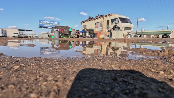 How a homeless encampment grew on private property with Arizonans living out of cars and RVs
