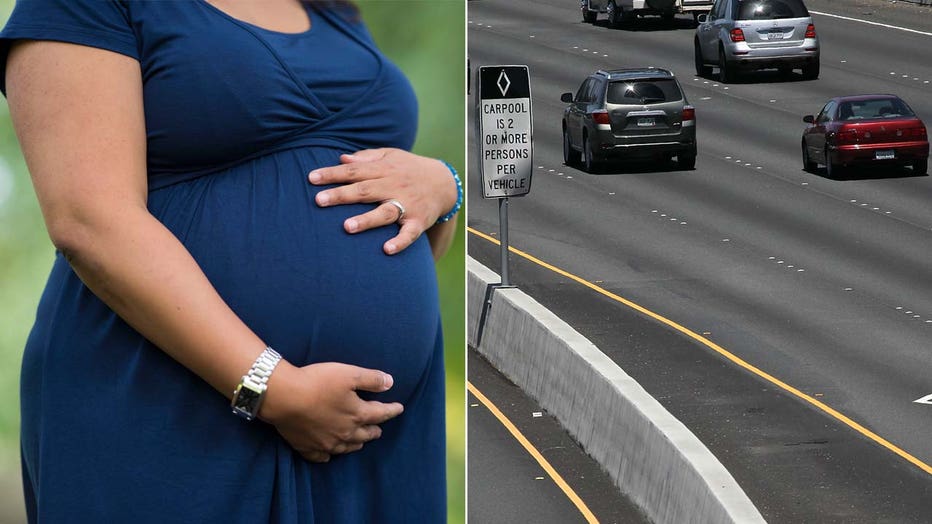 GETTY_ pregnant woman_carpool