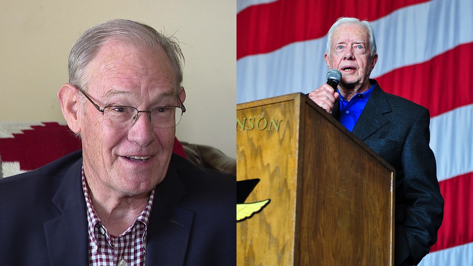 Former Arizona Attorney General Terry Goddard (left) and Former President Jimmy Carter (right)