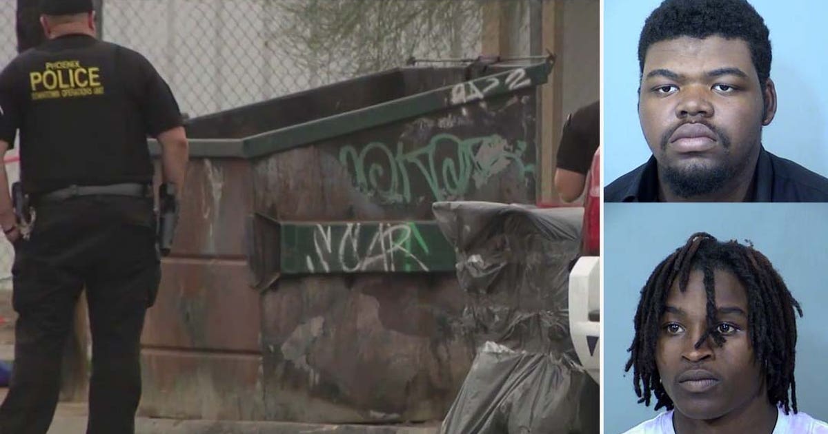2 arrested after body found inside burning dumpster in Phoenix, police ...