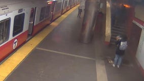 Watch: Ceiling panel falls, narrowly misses Massachusetts subway rider inside station