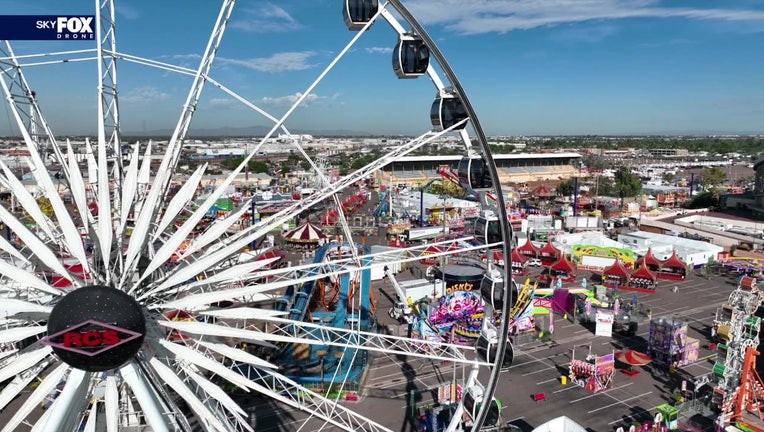 An aerial view of the Arizona State Fair