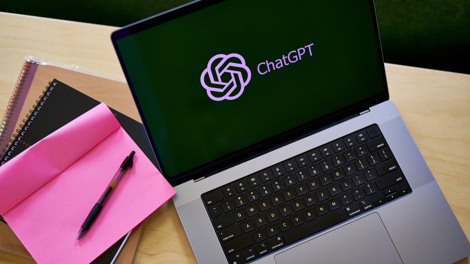 The ChatGPT logo on a laptop computer. (Gabby Jones/Bloomberg via Getty Images)