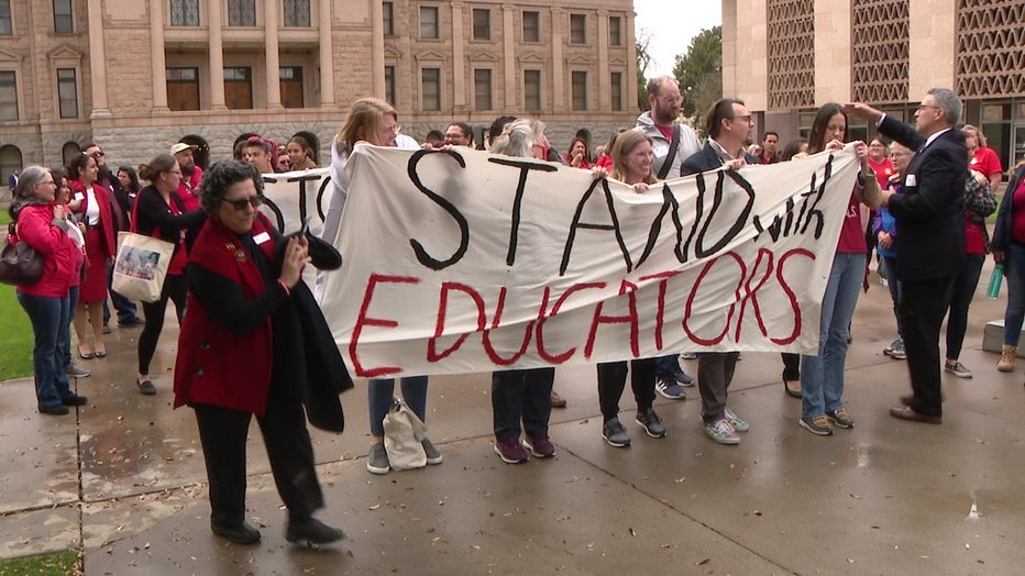 A protest over the Empower Hotline in Arizona