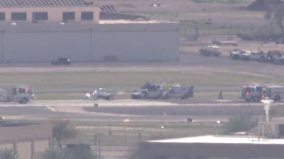 First responders at Falcon Field Airport. 