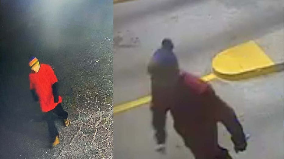 Surveillance videos showed the suspect running from the crime scene.