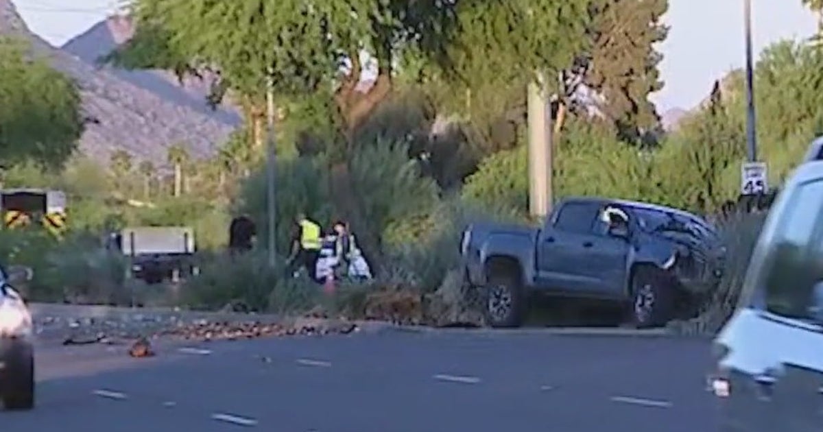 Car crashes into tree, knocks it down onto a firetruck in Scottsdale ...