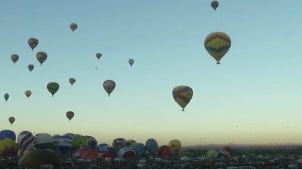 Video shows hot air balloons soaring over New York State Park