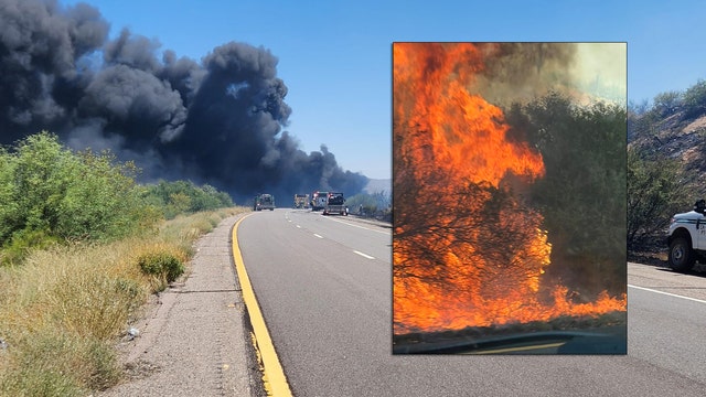 Red Mountain Fire contained along SR 87 near Ballentine Trailhead